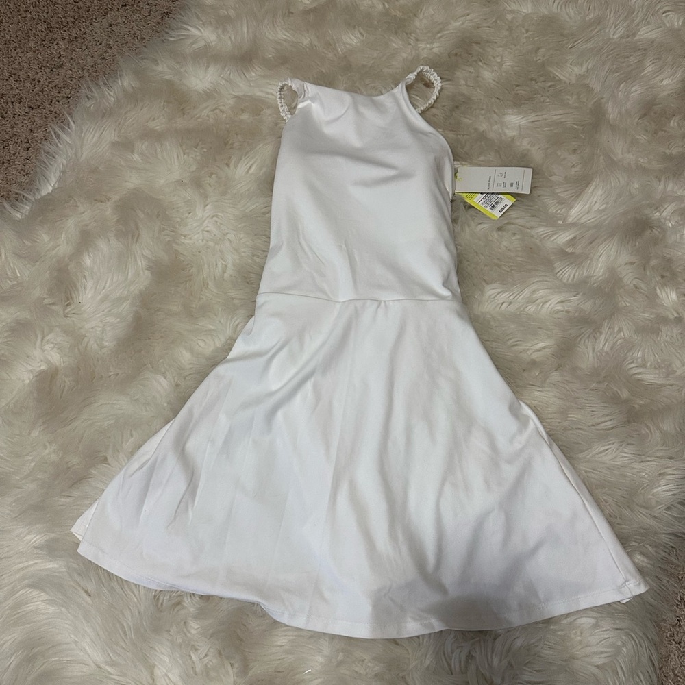 NWT JoyLab White Mini Dress with built in shorts and bra
